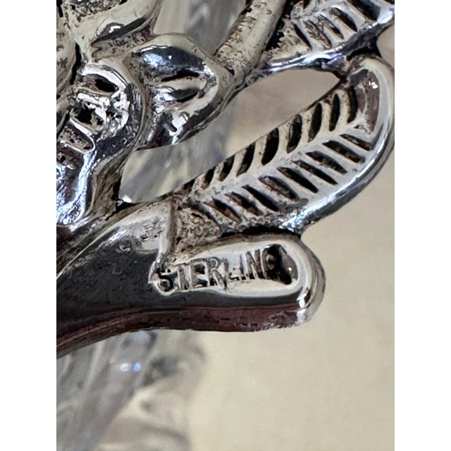 Early 20th Century Fabergé Inspired Sterling Silver & Crystal Swan For Sale - Image 11 of 12