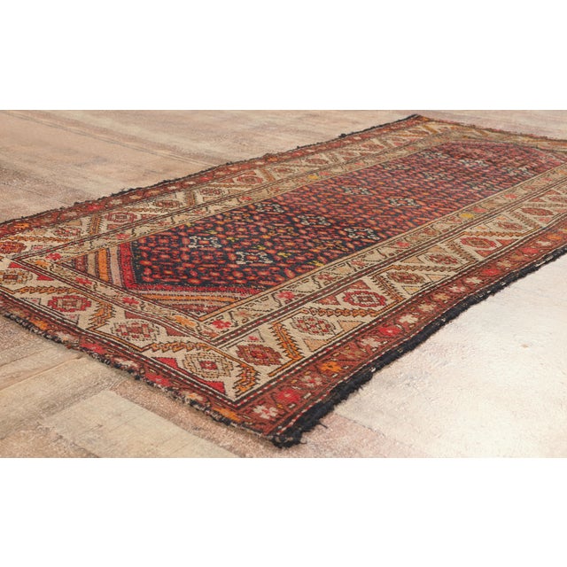 Navy Blue Late 19th Century Caucasian Kazak Rug, 03'07 X 07'01 For Sale - Image 8 of 10