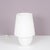 1990s white glass table lamp by Punto Luce, Murano, Italy. A refined example of Italian glass lighting design, crafted in...