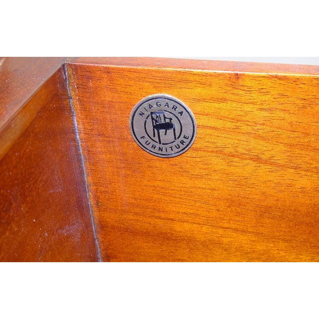 Drexel Mahogany c1940s 3 Drawer Shelves Sideboard Credenza Console MINT For Sale - Image 4 of 18
