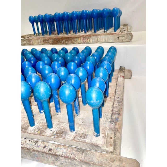 Balloon Mold Blue Bulbus Top - Pair For Sale - Image 6 of 11
