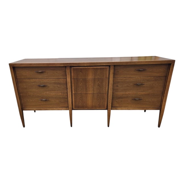 Vintage Danish Modern Century Furniture Dresser Chest Sideboard Rosewood Bronze For Sale - Image 13 of 18