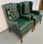 Vintage Wing-Backed Tufted Chesterfield Lounge Chairs For Sale In New York - Image 6 of 14