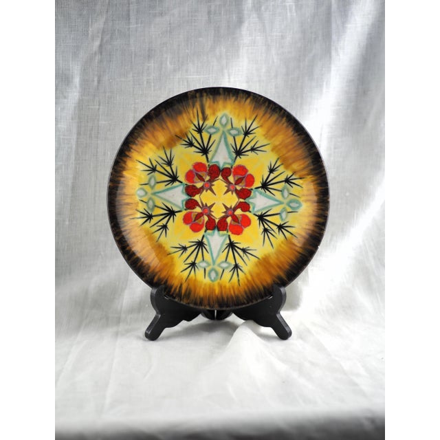 1970s 1960s-70s French Decorative Plate With Ermine and Stylized Gorse Pattern, Louis Nédellec For Sale - Image 5 of 11
