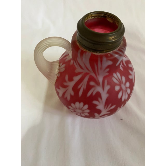 Antique Cranberry Art Glass Vessel For Sale - Image 4 of 8