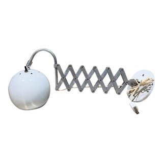 Vintage Industrial Scissor Accordion-Style Wall Lamp Sconce For Sale