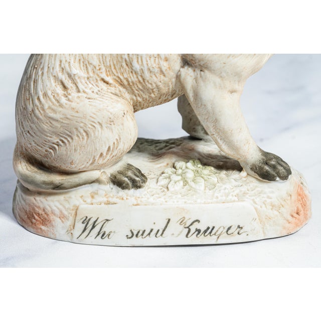 Amazing Antique Hand Painted English Pug Dog Porcelain Figurine Statue For Sale In New York - Image 6 of 13