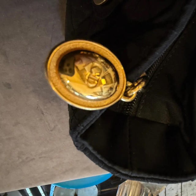 21st Century Black Fabric and Leather Large Lady Dior Bag by Christian Dior For Sale - Image 9 of 18