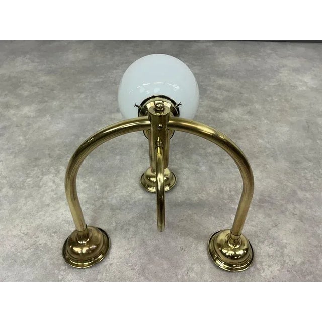 Large Art Deco Brass Wall Lamp, 1930s For Sale - Image 9 of 10