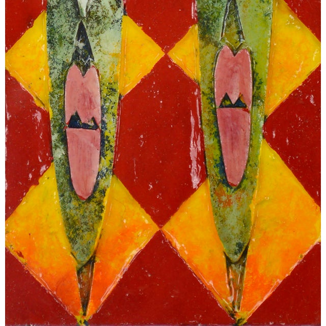 Late 20th Century Late 20th Century "Fools" Carved Paper Relief Painting by Martin Ingley, Framed For Sale - Image 5 of 8