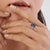 Not Yet Made - Made To Order 1.48ct Blue Sapphire & Diamond Cluster Ring in 14k White Gold Size 7 For Sale - Image 5 of 17