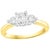 Three-Stone Diamond 1.0 Carat Traditional Ring/Band 14 Karat Yellow Gold For Sale - Image 15 of 18