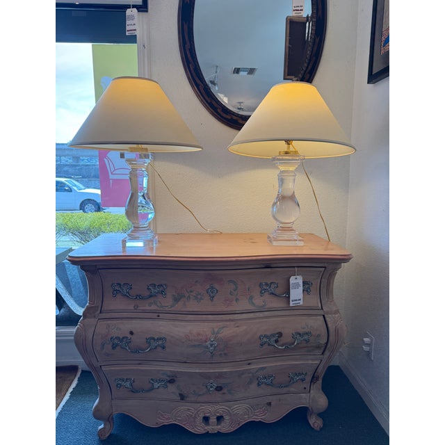 Vintage Crystal Baluster Table Lamps - a Pair For Sale - Image 11 of 13