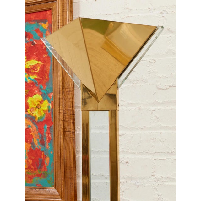 Vintage Geurge Kovacs Brass Glass and Lucite Floor Lamp For Sale In Los Angeles - Image 6 of 6