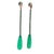 Modern Italian 18k Two-Tone Tourmaline and Diamond Long Drop Earrings, Pair For Sale - Image 3 of 11