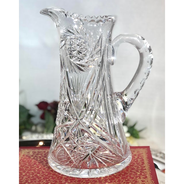 Antique American Brilliant Crystal Water Pitcher Chairish