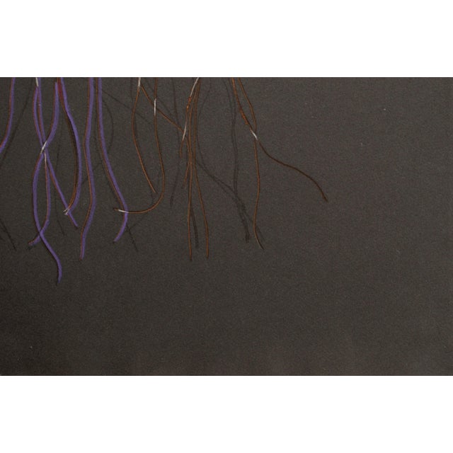 Patricia A. Pearce "Ruffled Kimono (Orange, Teal, and Purple)" Realism Gouache on Paper 1980s For Sale In Monterey, CA - Image 6 of 8