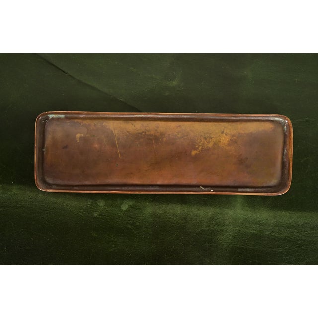 Metal Tiffany Studios New York Zodiac Pattern Bronze Pen Tray For Sale - Image 7 of 10