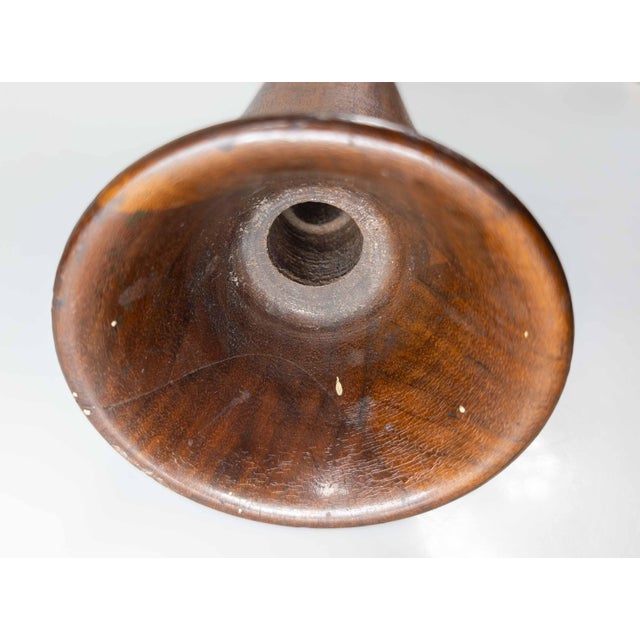 20th Century 29" Large Arts & Crafts Turned Wood Bud Vase or Candle Holder For Sale - Image 11 of 15