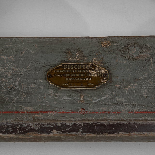 Gray Public Bond Metal Lottery Drum from Brussels Water Company For Sale - Image 8 of 18