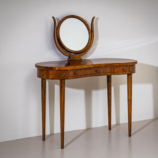 Paolo Buffa Vanity Table, attributed to Paolo Buffa, Italy, Mid-20th Century For Sale - Image 4 of 8