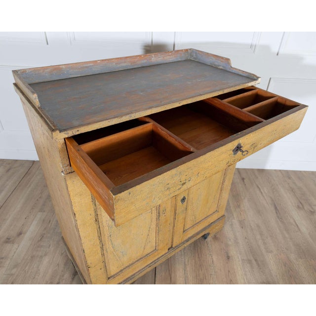 Swedish Gustavian Period Buffet in Original Yellow Paint, Late 18th Century For Sale - Image 11 of 12