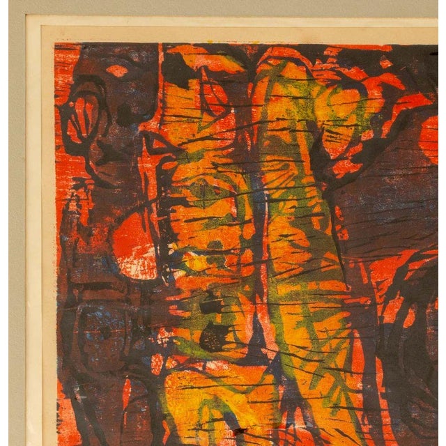 Elfi Schuselka Abstraction Lithographs, 1965, 2 For Sale - Image 9 of 13