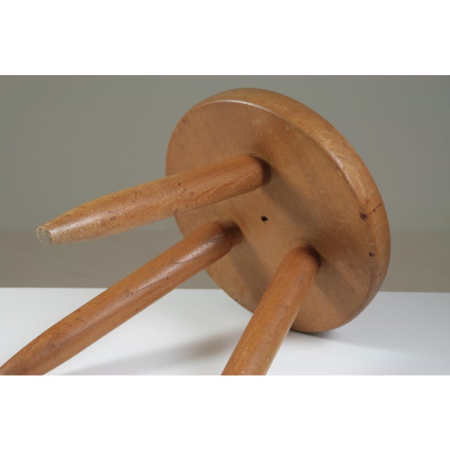 High Ash Stool Berger Model attributed to Charlotte Perriand, France, 1950s For Sale - Image 12 of 18