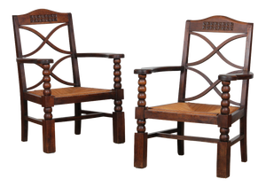Vintage Armchairs in the style of Charles Dudouyt, 1950, Set of 2