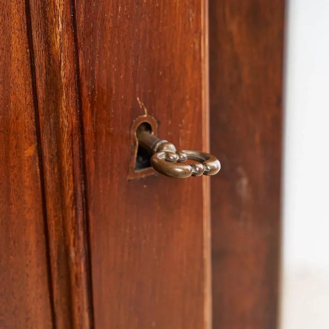 Vintage Brown Angular Cabinet For Sale - Image 3 of 7