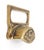 Victorian Antique c.s.c Brass Bin Drawer Pull With Label Slot For Sale - Image 3 of 4