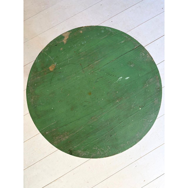 Modernist Industrial Side Table with Green Top, France, 1940s For Sale - Image 6 of 8