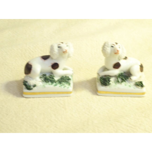 English 19th Century English Staffordshire Ceramic Cocker Spaniels - a Pair For Sale - Image 3 of 3