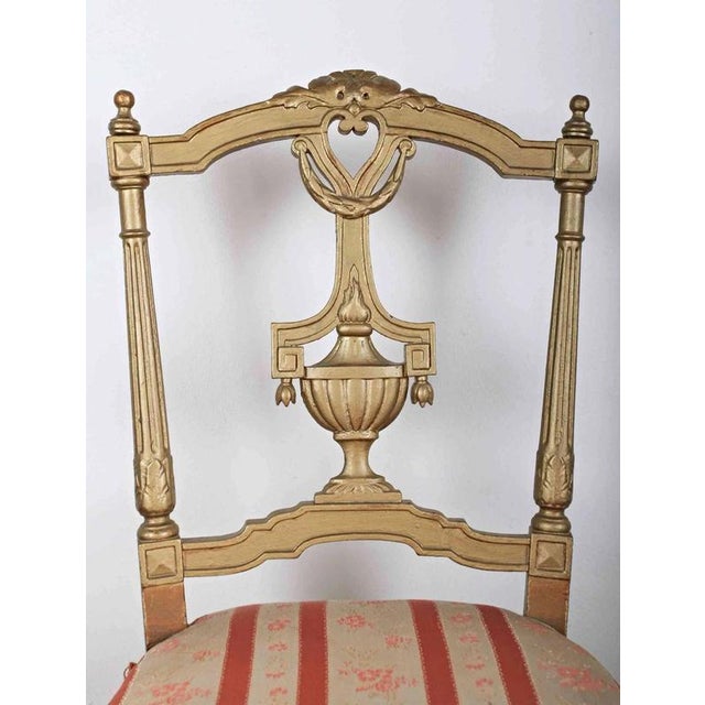 Louis XVI Childrens Chair with Mozart Fabric Seat For Sale - Image 4 of 5