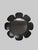 1950s Vintage Eight Petal Hand-Hammered Cast Iron Wall Mirror, 1950s For Sale - Image 5 of 5
