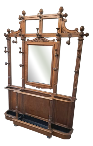 Antique French Oak Hallstand, 1900