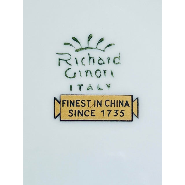 1980s Richard Ginori Palermo Blue Bread and Butter Plates - Set of 7 For Sale - Image 5 of 5