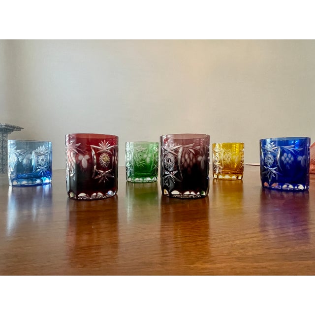 Glass Mid 20th Century Crystal Mix Nachtmann Cocktail Glasses - Set of 6 For Sale - Image 7 of 16