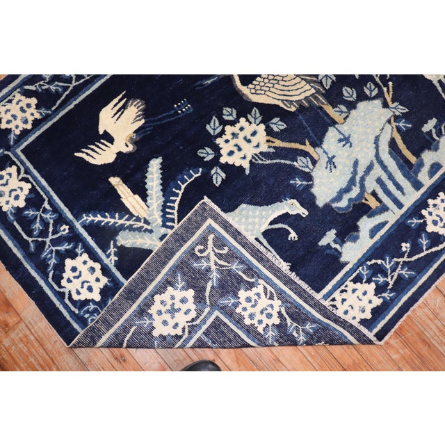 Early 20th Century Early 20th Century Chinese Peking Pictorial Rug - 4'4" x 6'10" For Sale - Image 5 of 18