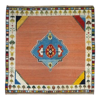 1940s Vintage Gabbeh Rug 6'5'' x 6'7'' For Sale