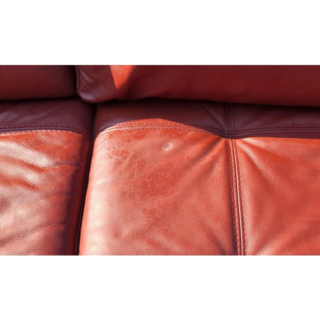 Contemporary Late 20th Century Roche Bobois Large Leather Sectional Sofa For Sale - Image 3 of 9