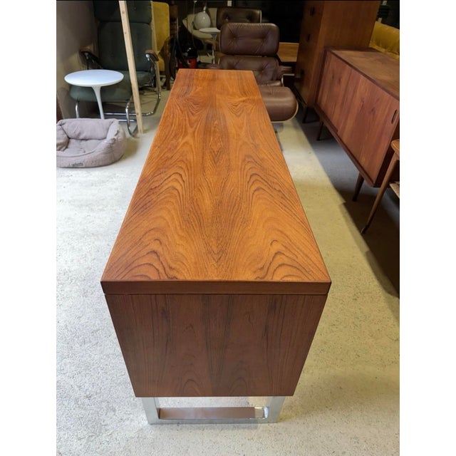 Mid-Century Danish Teak Tambour Sideboard For Sale - Image 11 of 18