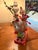 Folk Art Penny McAllister Bobble Head Santa Riding Reindeer 2006 For Sale - Image 3 of 8