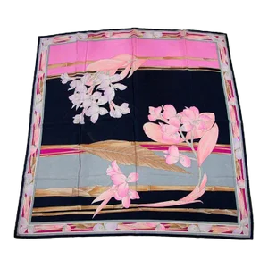 Vintage Gorgeous Pink Silk Scarf by Leonard, Paris