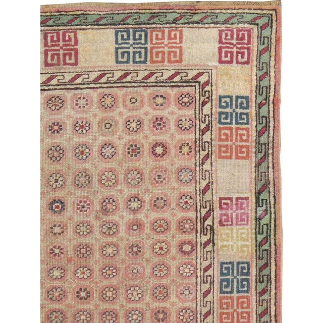 Rustic Galerie Shabab Collection Early 20th Century Indian Agra Rug For Sale - Image 3 of 9