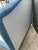 Cornflower Blue Vintage Upholstered Queen Bed Frame For Sale - Image 8 of 13