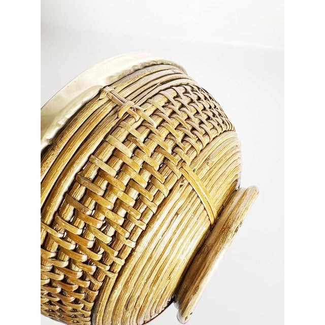 Bamboo and Brass Bowl, Italy, 1960s For Sale - Image 15 of 17