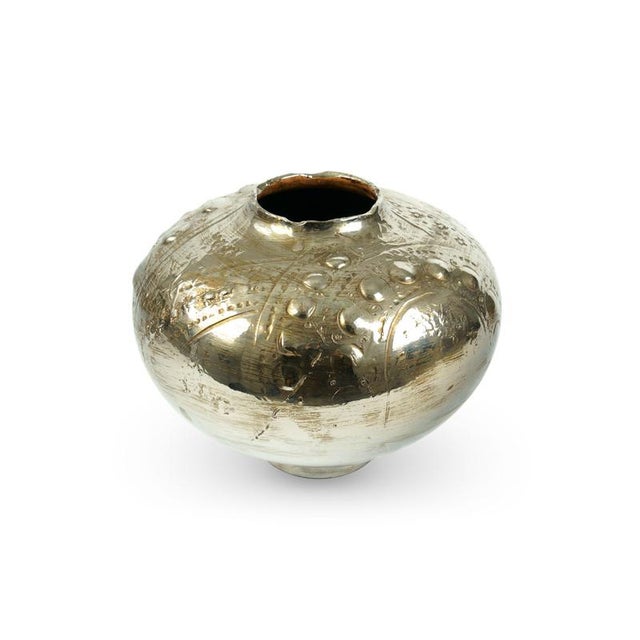Platinum Luster Elia Vase by Deblona For Sale - Image 6 of 9