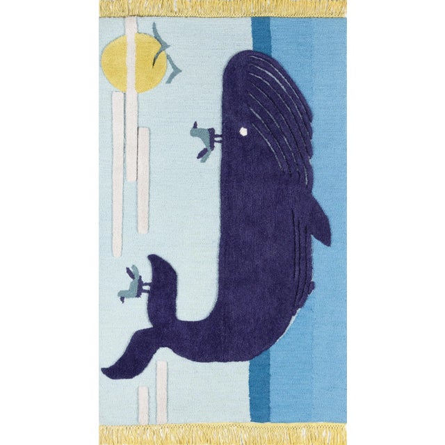 Textile Novogratz by Momeni Atticus Noah in Blue Rug - 4'X6' For Sale - Image 7 of 7