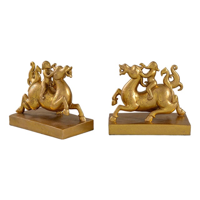 Elephant Rider Bookends For Sale